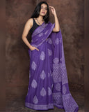 Lightweight Ready-to-Wear Mul Mul Saree with Convenient Pocket – Perfect for Any Occasion