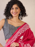 Dissemble 1-Minute Ready To Wear Red MUL COTTON  Saree