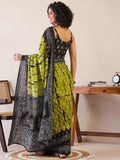 Capricious 1-Minute Ready To Wear  Green MUL COTTON  Saree