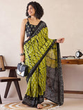 Capricious 1-Minute Ready To Wear  Green MUL COTTON  Saree