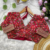 New Designner beautiful party wear Cream color soft jimichu fabric On Beautiful border Embroidery Saree