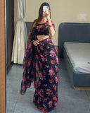 Effortless Elegance: Stunning Georgette Ready-to-Wear Saree for Modern Indian Fashion Lovers