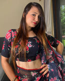 Effortless Elegance: Stunning Georgette Ready-to-Wear Saree for Modern Indian Fashion Lovers