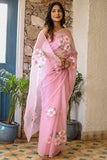 Breathtaking 1-Minute Ready To Wear Baby Pink Georgette Saree
