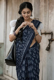 Quixotic 1-Minute Ready To Wear Black Cotton Saree