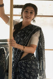 Quixotic 1-Minute Ready To Wear Black Cotton Saree