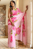 Divine 1-Minute Ready To Wear Pink Georgette Saree