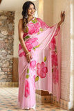 Divine 1-Minute Ready To Wear Pink Georgette Saree