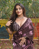 Elegant Ready-to-Wear Saree with Hidden Side Pocket for Convenience