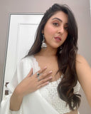 Bold and Beautiful: White Color Rangoli Silk Saree for Instant Glam Look