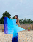 Black With blue  Color Flower Georgette Saree: One Minute Draping Magic for Today’s Fashion-Forward Women