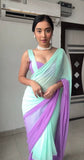 Chic and Comfortable Multi-Color Ready-to-Wear Georgette Saree for a Stunning Look.
