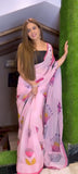 Stunning Pink Georgette Saree - Ready-to-Wear Elegance for Any Occasion