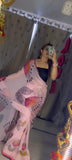 Stunning Pink Georgette Saree - Ready-to-Wear Elegance for Any Occasion