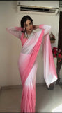 One-Minute Multi Color Georgette Saree: Effortless Elegance for Modern Women