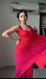 Quick Draping Red Georgette Saree: Bold and Beautiful in Just One Minute