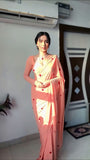 Peach Georgette One-Minute Saree: Perfect Blend of Style and Simplicity