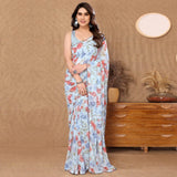 Chic and Comfortable Multi-Color One-Minute Wear Georgette Saree for All Occasions