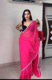 One Minute Wear Multi Color Georgette Saree: A Blend of Elegance and Simplicity for All Events