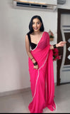 One Minute Wear Multi Color Georgette Saree: A Blend of Elegance and Simplicity for All Events
