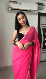 One Minute Wear Multi Color Georgette Saree: A Blend of Elegance and Simplicity for All Events