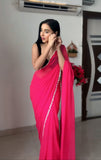 One Minute Wear Multi Color Georgette Saree: A Blend of Elegance and Simplicity for All Events