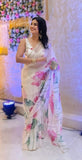 Effortless Elegance: Organza Ready-to-Wear Saree with Stitched Blouse Included