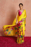 Effortless Elegance: Satin Ready-to-Wear Saree with Stitched Blouse Included