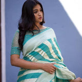 Vibrant Rama Color Kanjivaram Saree with Soft Silk Finish and Elegant Border