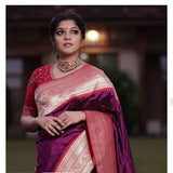 Drape in Elegance With Cadmium Violet Silk Saree for Every Celebration